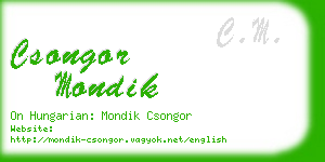 csongor mondik business card